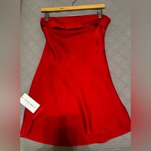 Cotton Candy Bold Red Mini Dress